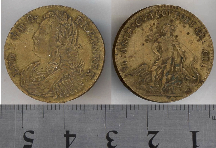 Medalie cu portretul regelui Louis XV