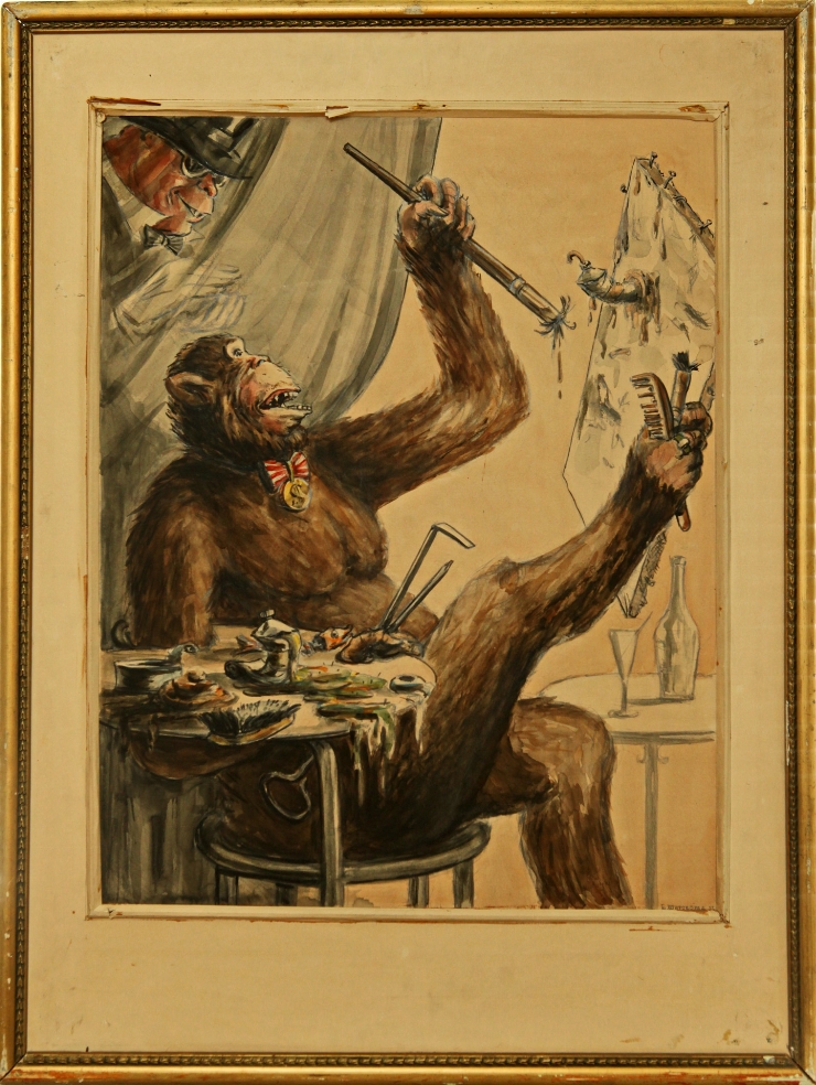 Maimuța - pictor. Inovatorul