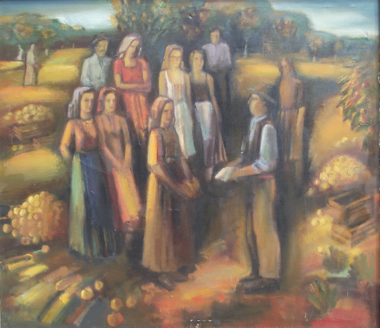 La lucru (În livadă)