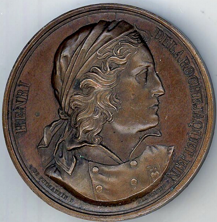 Medalie cu portretul lui Henri Delaroche Jacquelin, 1821
