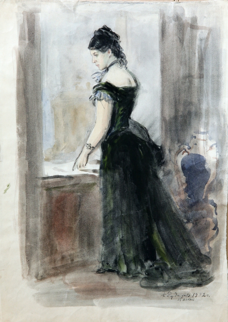 Ilustrație la romanul „Anna Karenina” de L.N.Tolstoi. 1942