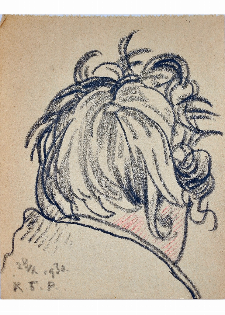 Schiţă (Cap de femeie, din spate), 1930