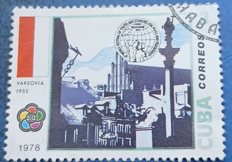 Timbru poștal - „Festivalul Mondial al Tineretului și Studenților – Varșovia 1955”