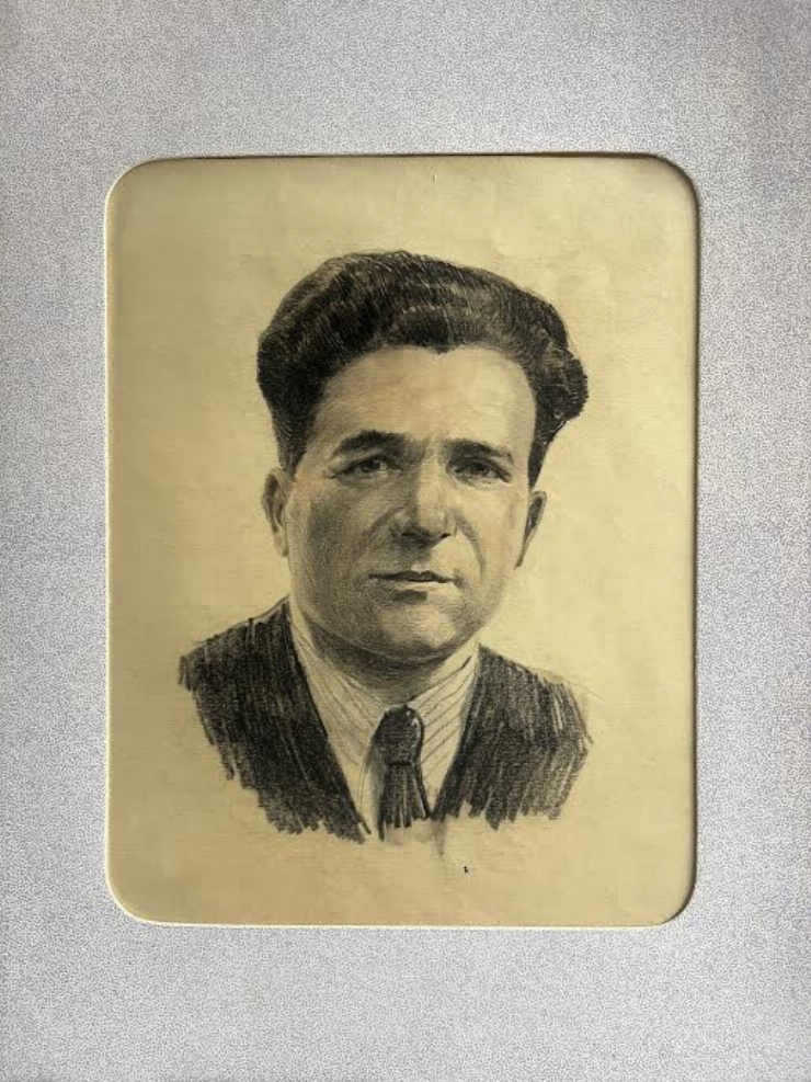 Desen (portret) în creion - Gogu S.A.