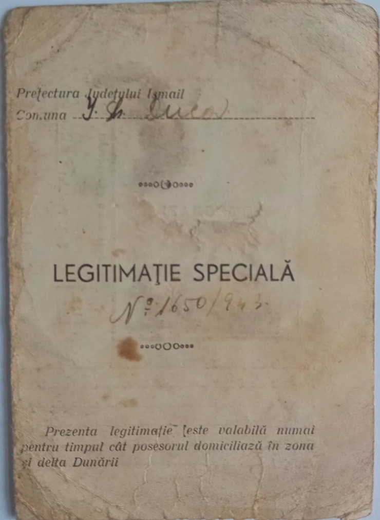 Legitimație Specială