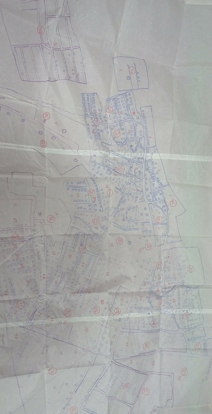 Hartă –Plan de sistematizare al unui sector de recensământ din or.Criuleni