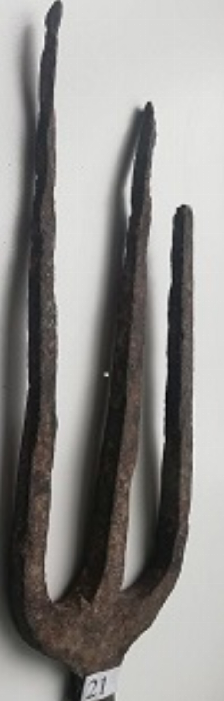 Vârf de trident / harpon triplu, epoca fierului