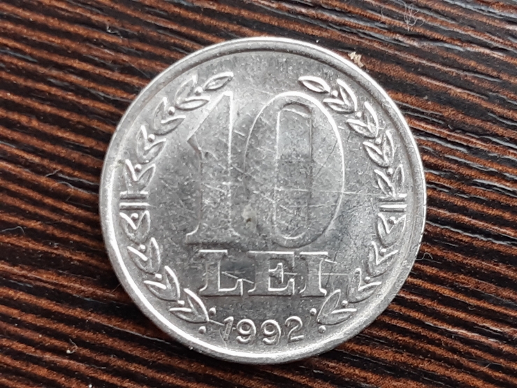 Monedă românească 10 lei 1992