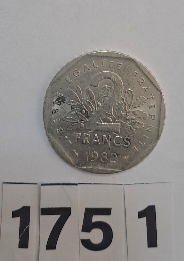 Monedă  2  FRANCI/ 2 FRANCS