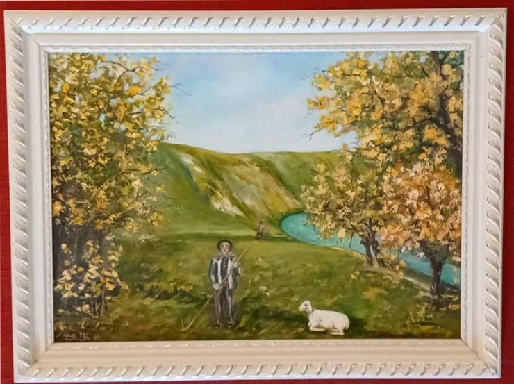 Tablou - „Râul Răut în Orheiul Vechi”