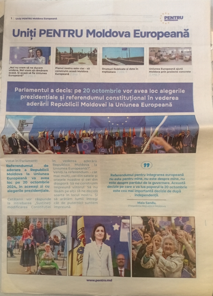 Ziar cu publicitate electorală