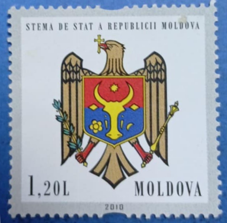Timbru poștal - „Stema de Stat a Republicii Moldova”