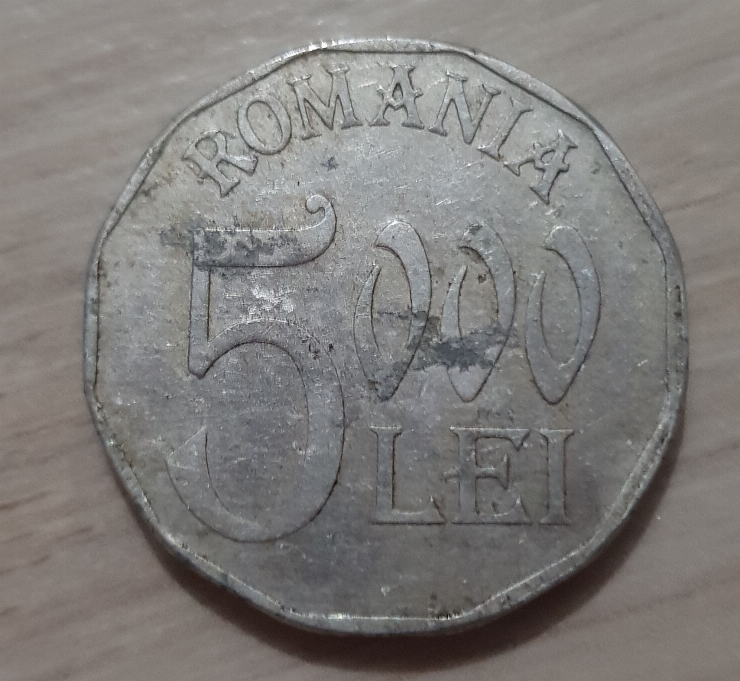 Monedă România 5000 lei