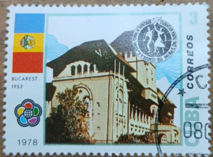 Timbru cubanez - „Congresul Internațional al Muzicii și Dansului Popular – București 1953”
