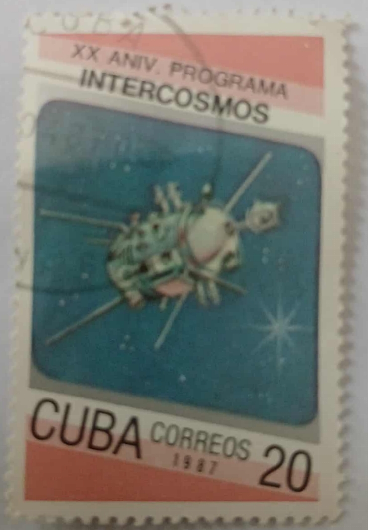 Timbru poștal -„XX Aniversario Programa Intercosmos”