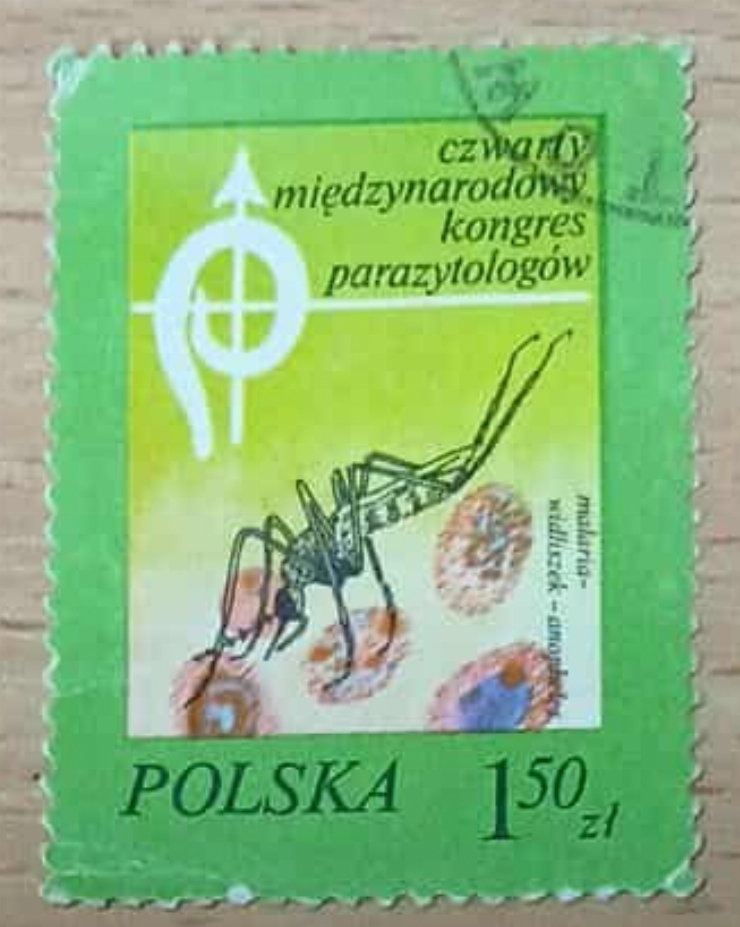 Timbru polonez - „Cz­warty Kongres Parazytologów(”Congresu Internațional de Parazitologie)