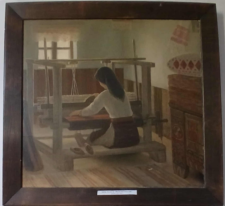 Tablou – „Mama fetei zestre țese”