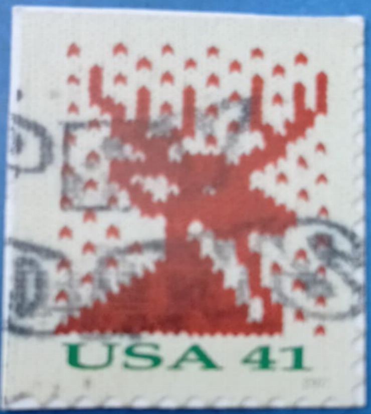 Timbru poștal american - „Ren stilizat”
