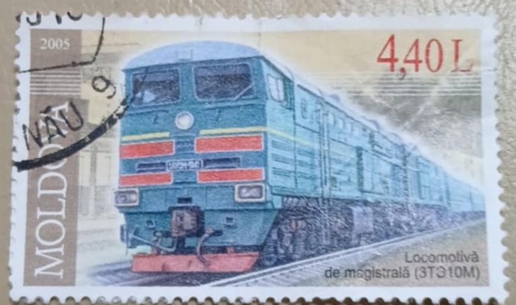 Timbru poștal - „Locomotivă de magistrală (3ТЭ10M)”