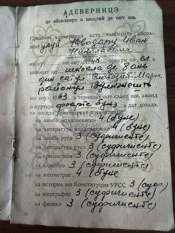 Atestat de absolvire a școlii medii, Nr. 062409