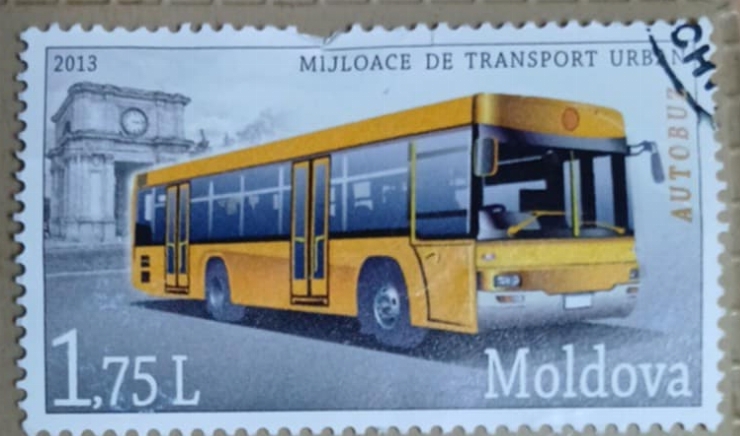 Timbru poștal - „Mijloace de transport urban – Autobuz”