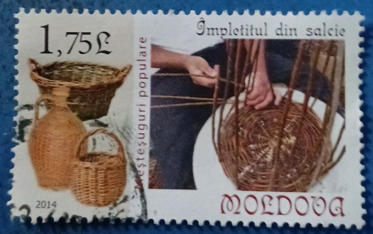 Timbru poștal - „Împletitul din salcie – Meșteșuguri populare din Republica Moldova”