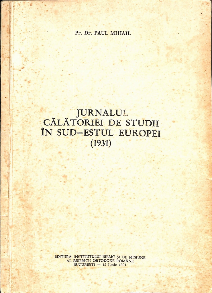 Jurnalul călătoriei de studii în sud-estul Europei (1931)