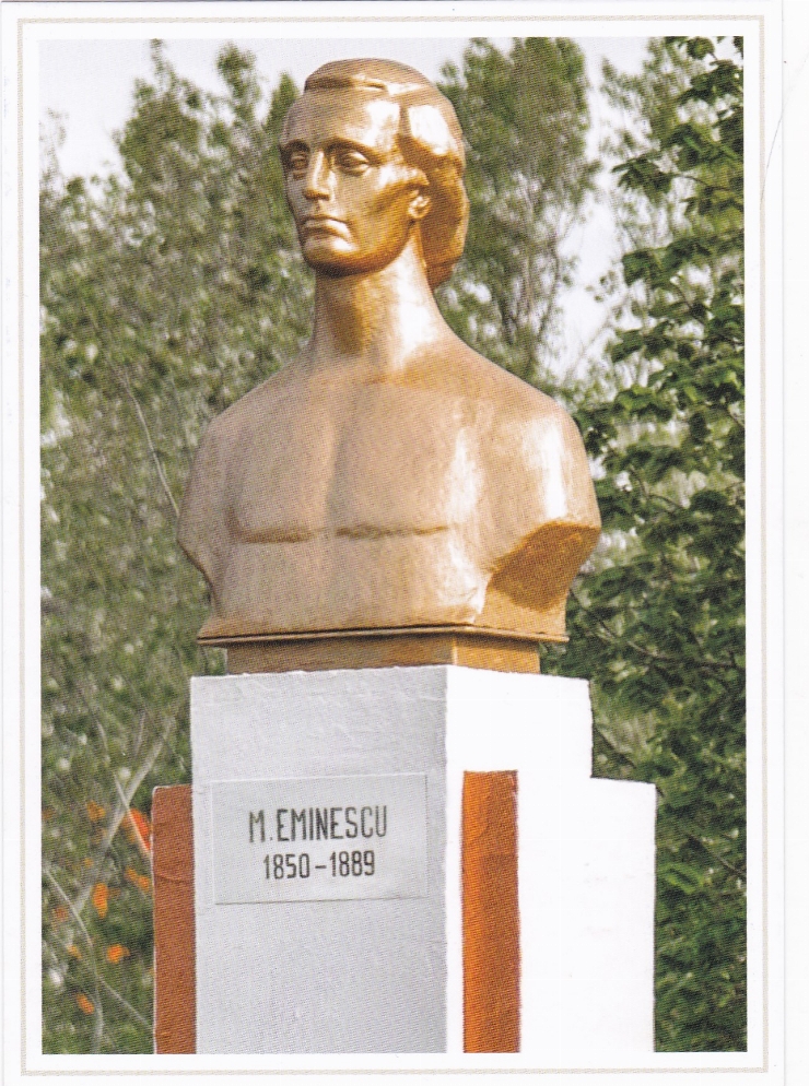 Căușeni. Bustul lui Mihai Eminescu 1850-1889. 