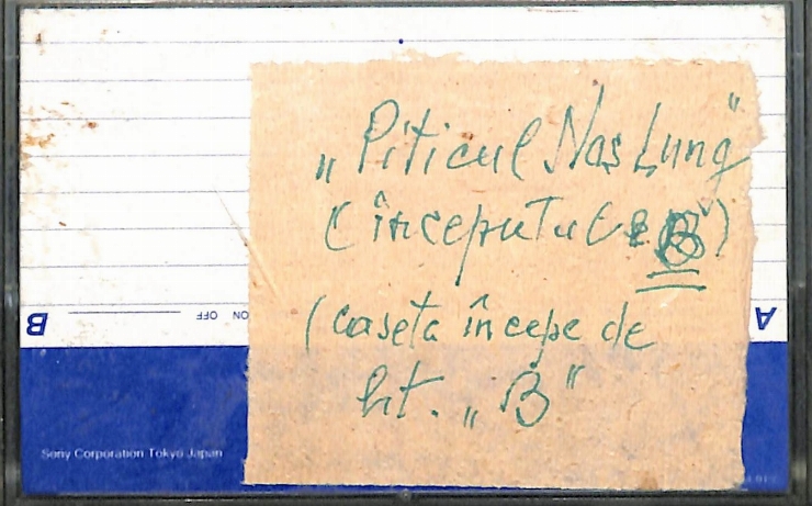 Vasilache, Vasile. Piticul Nas lung” (inceputul B) Caseta începe de la lit.„B”). 