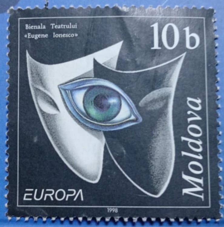 Timbru poștal - Bienala Teatrului „Eugene Ionesco”.     