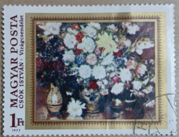 Timbru poștal - „Virágcsendélet” (Natură statică cu flori)