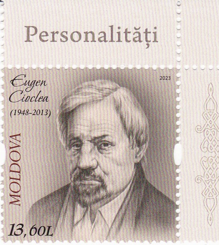 Timbru poștal cu valoare nominală de 13 lei + 60 bani. Eugen Cioclea (1948-2013), : Personalități...