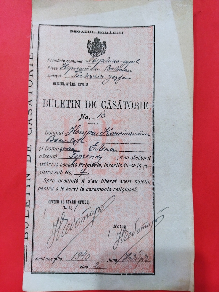 Buletin de căsătorie