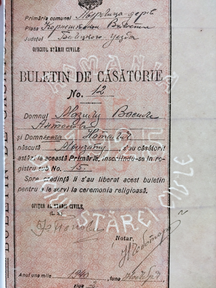 Buletin de căsătorie