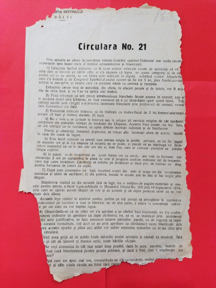 Circulara No. 21