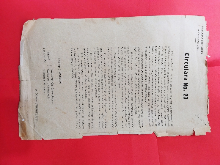 Circulara No. 23