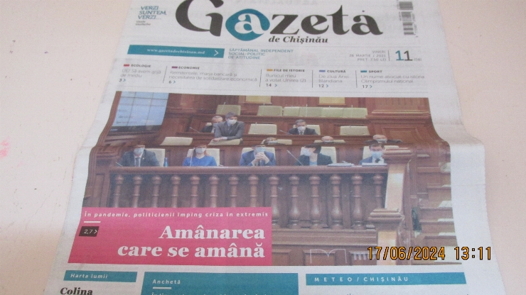  Gazeta de Chișinău Nr.11(58) Publicație săptămânală