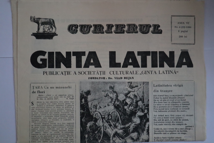 Ziar .Curierul ''Ginta Latină '' ,Anul VI