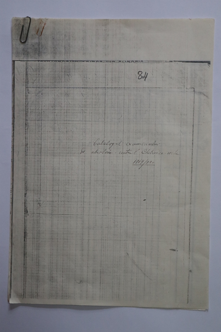 Catalog de susținere a examenelor de absolvire pe anul 1919-1920