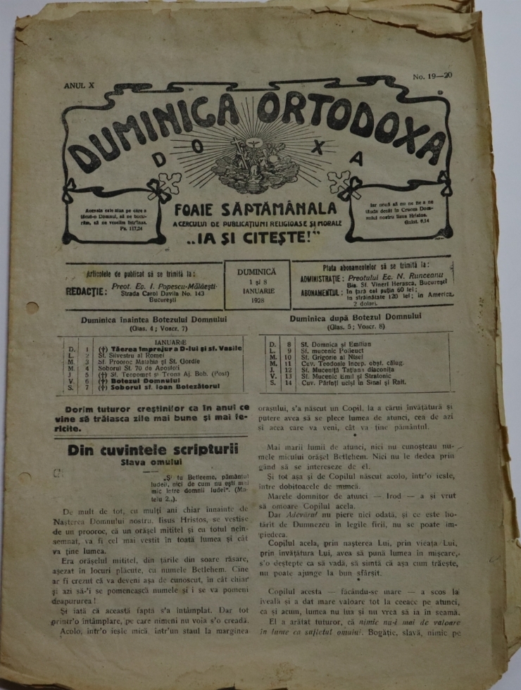 Revistă ,,Duminică Ortodoxă 