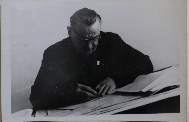 Fotofrafie de portret Șumacov N.V. -șeful secției cultură Edineț       