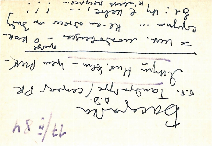 Manuscris olograf. Note varia fragmentarium