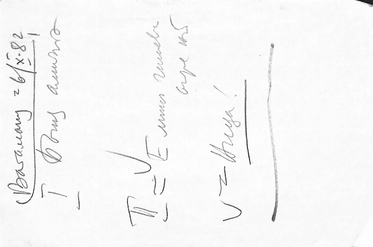 Manuscris olograf. Notițe varia