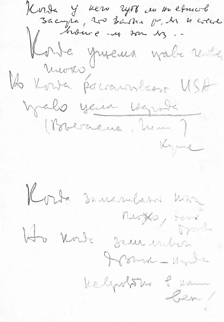 Manuscris olograf. Notițe varia