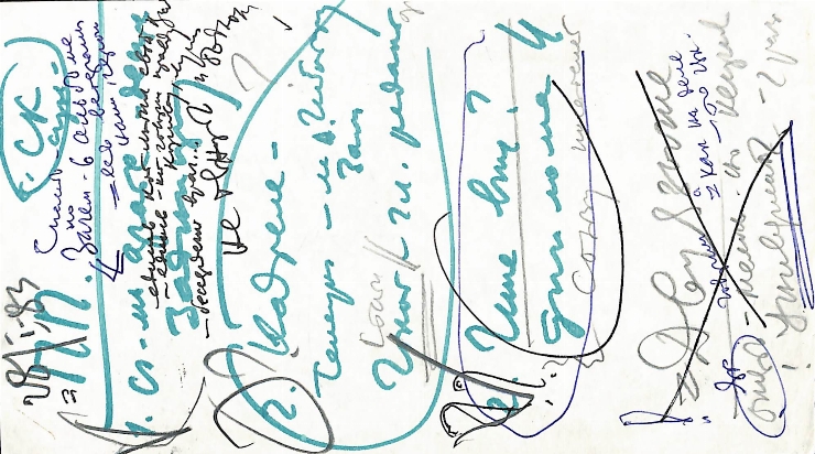 Manuscris olograf. Notițe varia