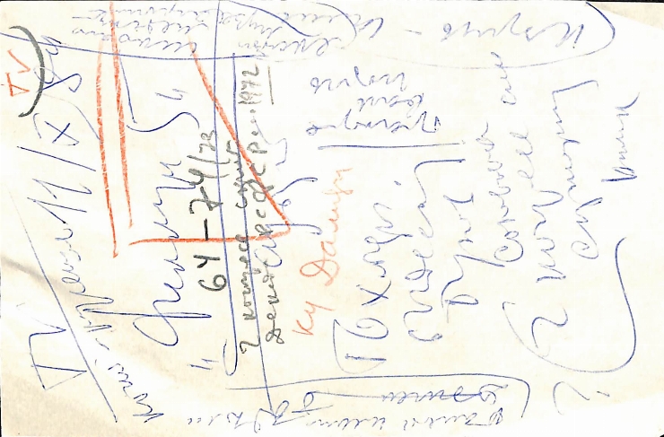 Manuscris olograf. Notițe varia