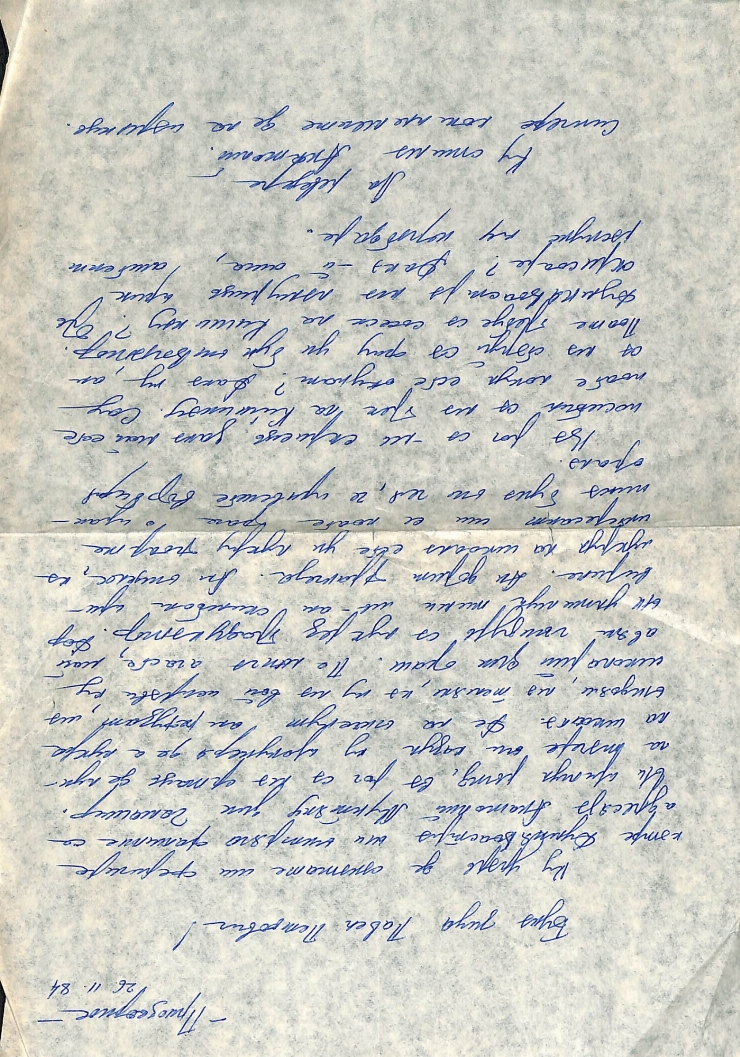 Scrisoare către Pavel Boțu de la Anatolii Munteanu