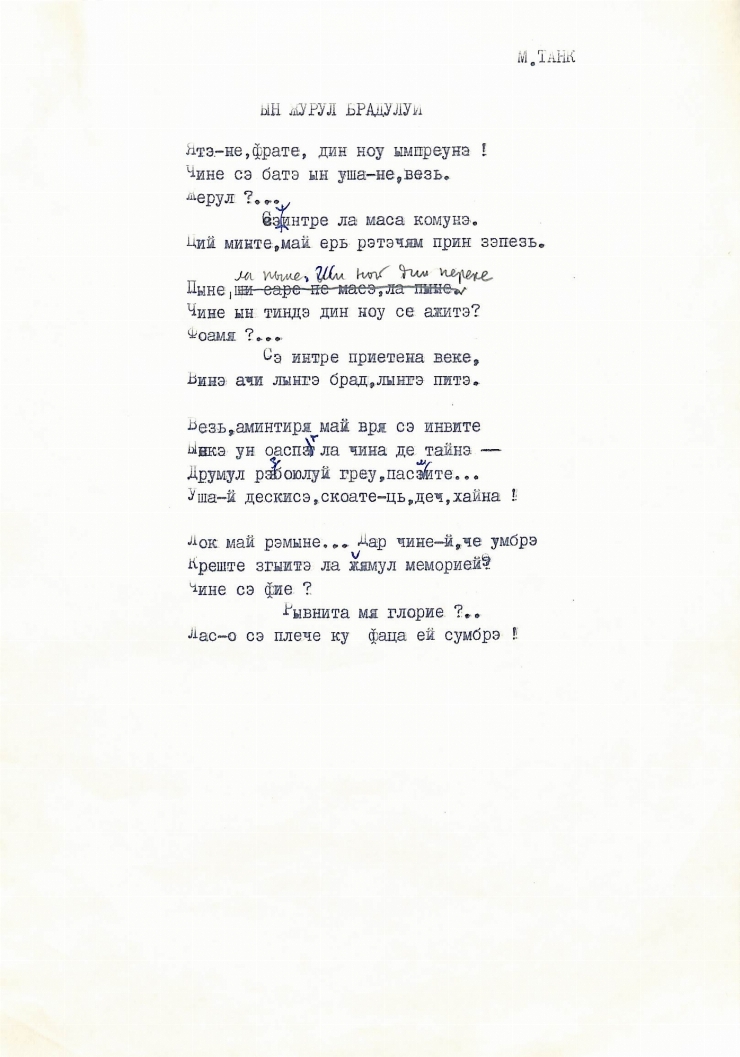 Poezia „ÎN JURUL BRADULUI”