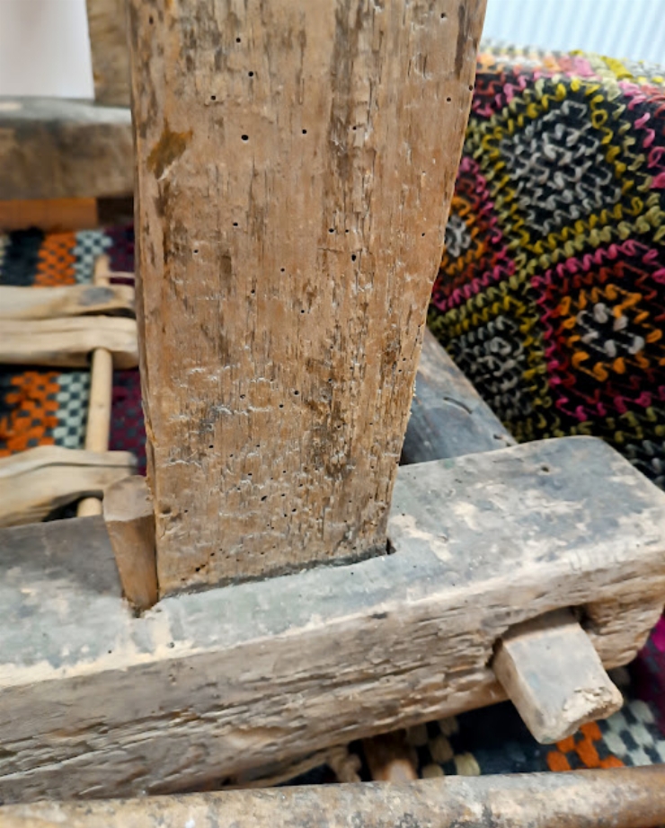  Elemente ale stativelor de țesut . Pană