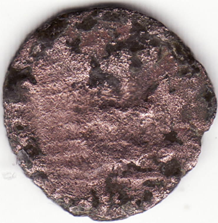 Monedă romană. Follis tip Honorius (395-423).